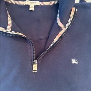 Burberry Dark Blue Zip-Up Pullover